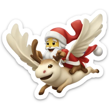 Elfaba volando en Navidad  sticker