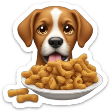 dog eating his crap sticker