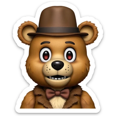 Freddy Fazbear (small hat) from Five Nights At Freddy's Movie sticker