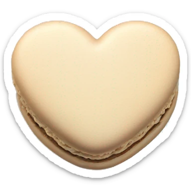 Blue Realistic isolated heart shaped macaron cookie laying down flat sticker