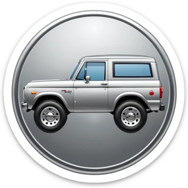 Ford Bronco logo silver no saddle or no car sticker