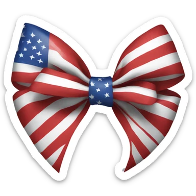 american flag bow sticker