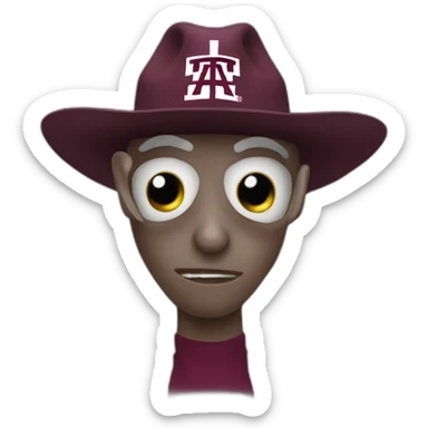 Texas A&M Aggie Alien sticker
