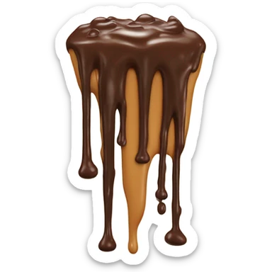 Melted crunchy Shmorth with melted choclet falling  sticker