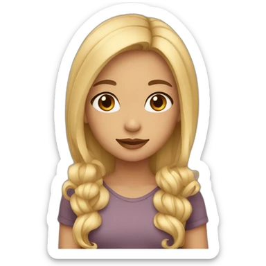 Girl named Liana blonde with brown eyes  sticker