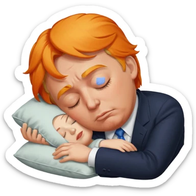Trump qui dort sticker