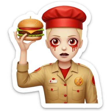 zombie drive-thru cravings sticker