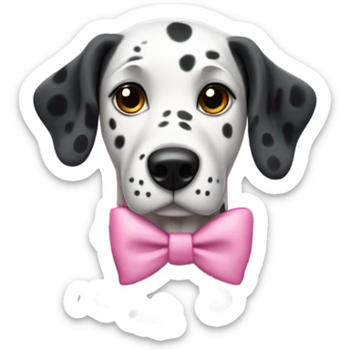 Dalmation with a pink bow sticker