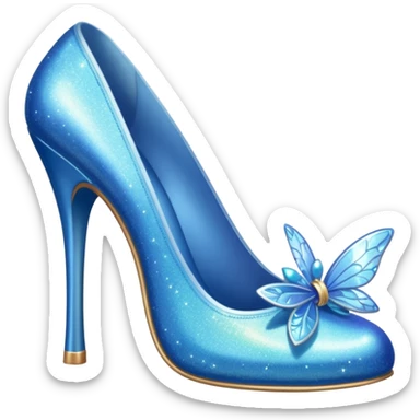 blue fairy high-heeled shoe sticker