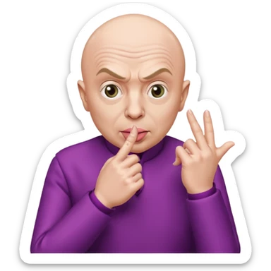 Austin powers dr evil with pinky finger to mouth sticker
