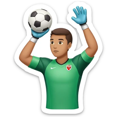 football goalkeeper catching ball sticker