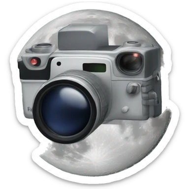 A camera that takes pictures of the moon sticker