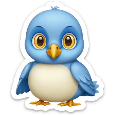 Une peluche mignonne déoiseau sticker