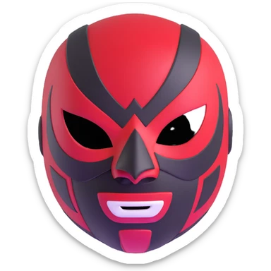 red and black luchador mask sticker