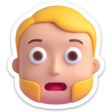 Close-up of one normal person's face with a concerned expression, choosing between two medical product options, in the same 3D emoji style as the reference image, with a neutral background. sticker
