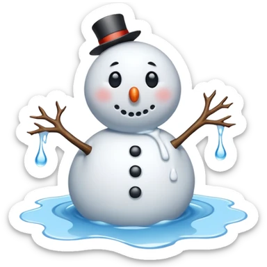 summer snowman  sticker
