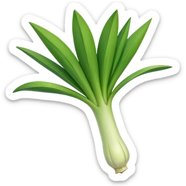 A leek emoji for slack sticker