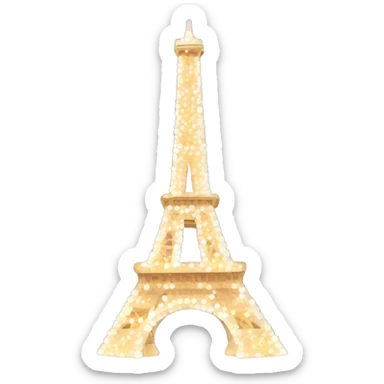 Eiffel tower with lights sticker