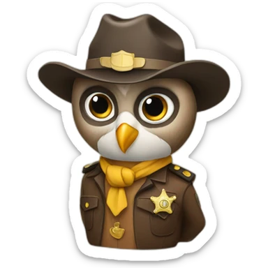 Owl Sheriff sticker