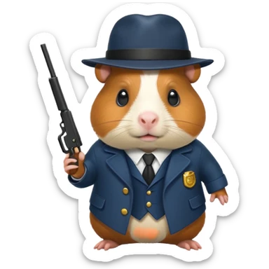 detective guinea pig sticker