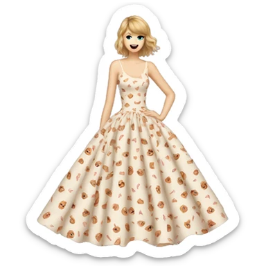 Taylor swift fearless dress sticker