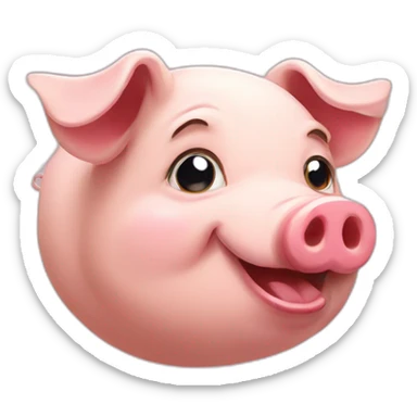 Funny pig sticker