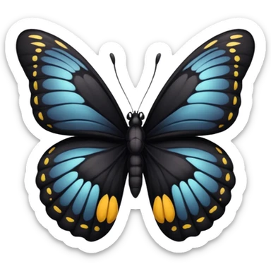 Siyah kelebek sticker