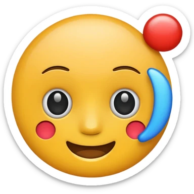 AI emoji with prominent letters 'AI', clear and modern style sticker