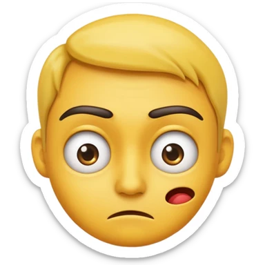 Emoji that shows suspicious reaction  sticker