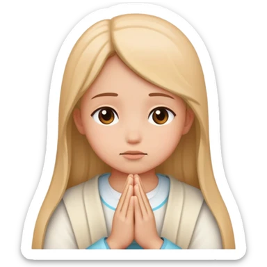 Fille qui prie  sticker
