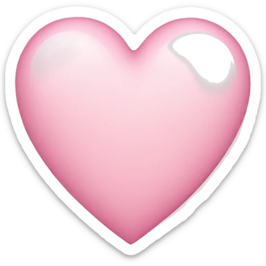 light pink heart sticker