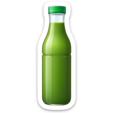 Green juice bottled sticker