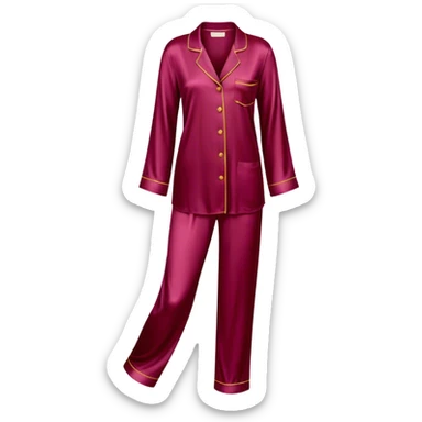 Silk burgundy pajamas  sticker