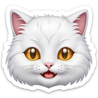 Cat smiling and crying  sticker