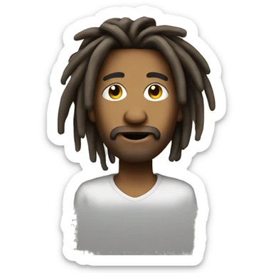 nonchalant dreadhead sticker