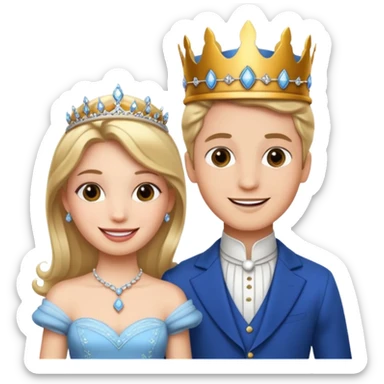 Princess and Prince sticker