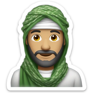 A man wearing Shemagh sticker