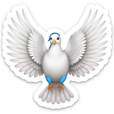 The tail of a dove, with the characteristic shape. sticker
