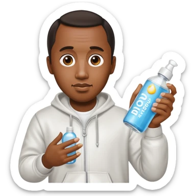 p diddy holding baby oil sticker