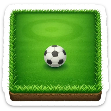  short grass of a soccer field sticker