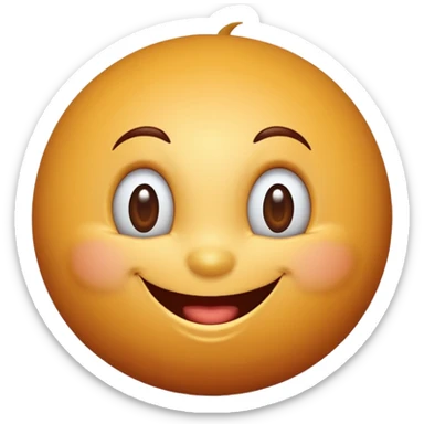 Cornball with brown smiling head on top sticker