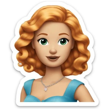 Beautiful Barbie ginger fair skin sticker