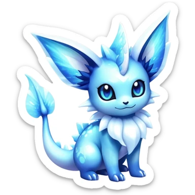 Nebulae Noibat-Vaporeon-Meowstic-Fakémon-hybrid-creature (full body)  sticker