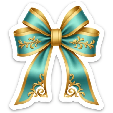 rococo regency ribbon sticker