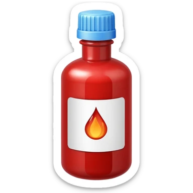 Bottle of red hair dye 💚🩷❤️(Title: Lina's Salon. Bloody Ultrasound) sticker