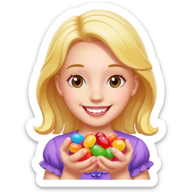 Jellybean girl sticker