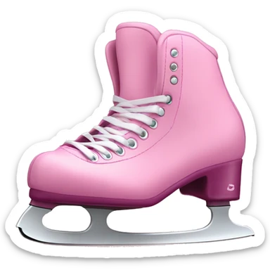 beautiful pink pair of figure skates sticker