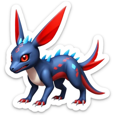  Cute Guilmon-Latias-Koraidon-Umbreon-Fakémon-hybrid-creature (full body)  sticker