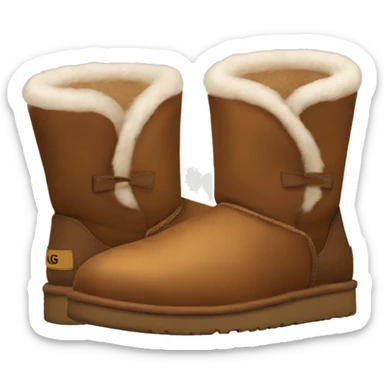 Brown ugg shoes sticker