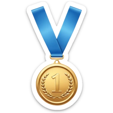 make a medal that is completely blue sticker